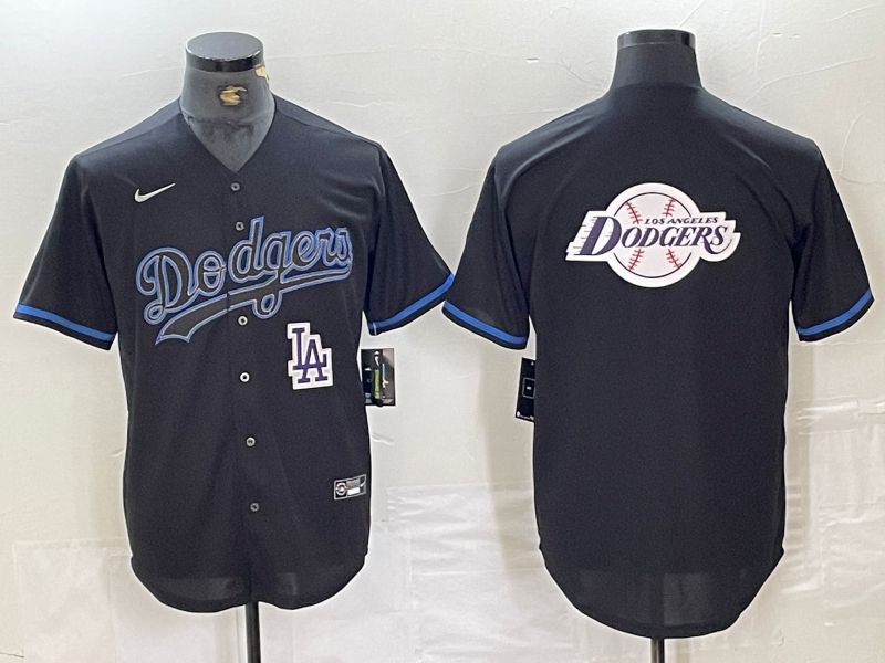 Men 2025 Los Angeles Dodgers Blank Black Shadows Nike MLB Jersey style 6239